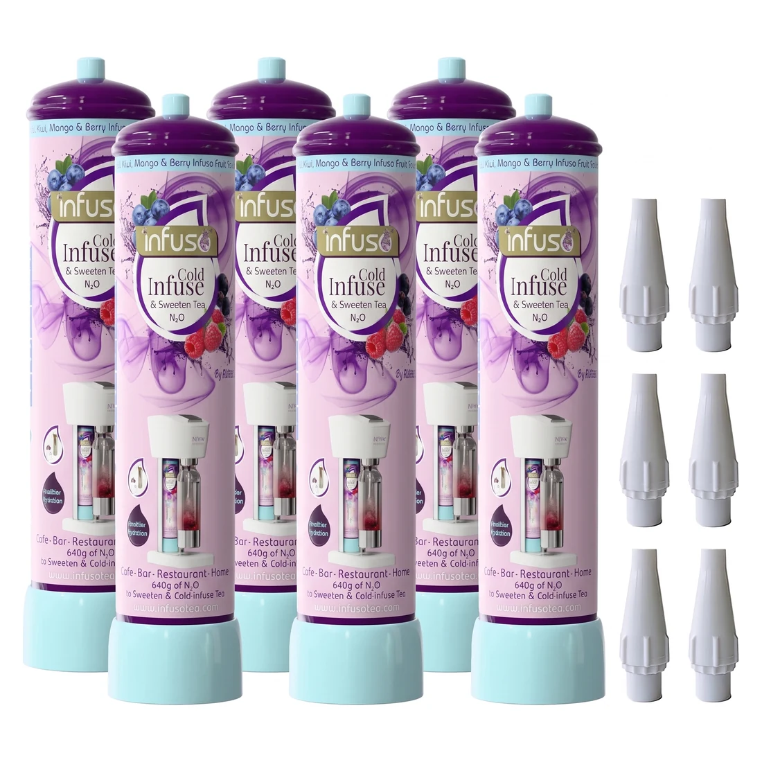 Cream Chargers by  Infuso Smart Whip x 6 (640g N2O) Business Only
