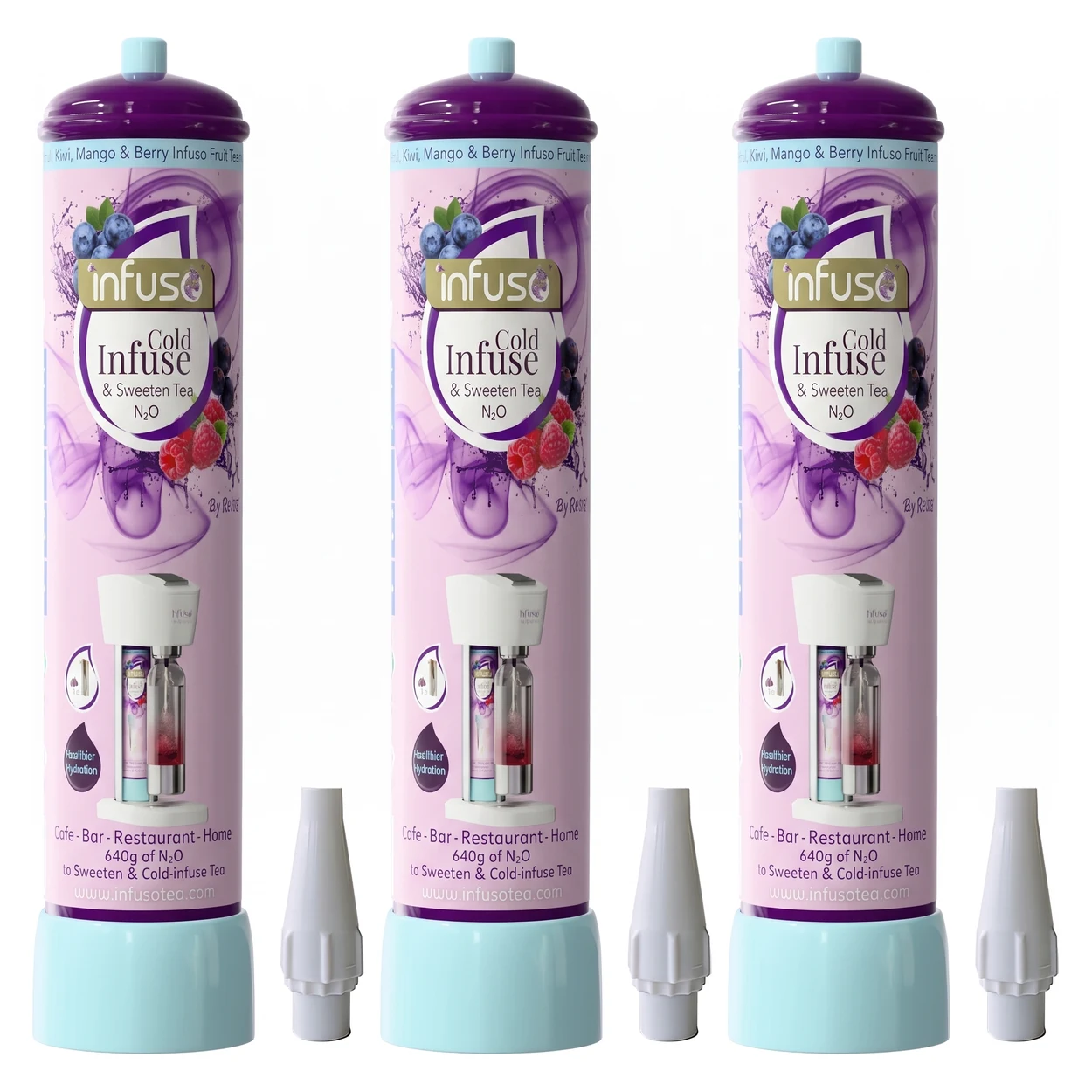Cream Chargers by   Infuso Smart Whip x 3 (640g N2O)